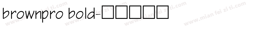 brownpro bold字体转换